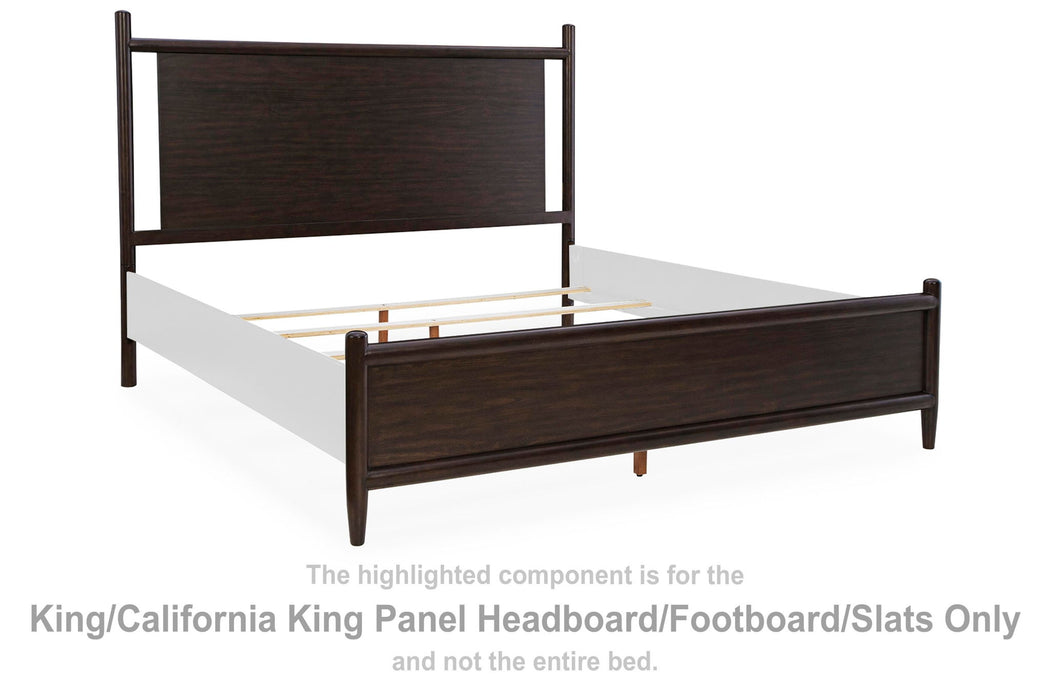 Dantenton - King/California King Panel Headboard / Footboard / Slats - Merlot - Simple Home Plus