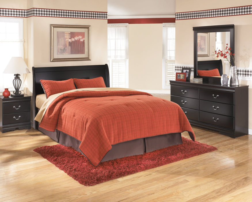 Huey Vineyard - Queen Sleigh Headboard - Black - Simple Home Plus