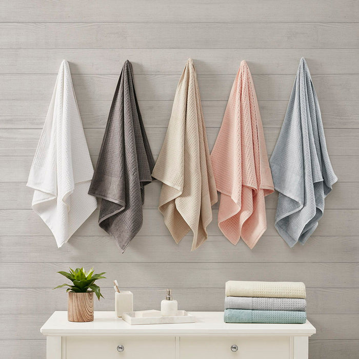 Spa - 6 Piece Jacquard Antimicrobial Towels Set - Charcoal - Simple Home Plus