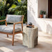 Olira - Concrete And Fiberglass Indoor / Outdoor End Table - Simple Home Plus