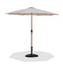 Fiji - Aluminum Patio Umbrella With Round Black And Teak Base - Simple Home Plus