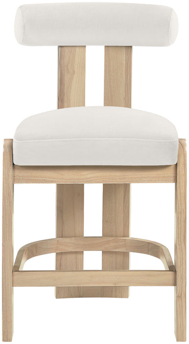 Arienzo - Velvet Performance Fabric Upholstered Counter Stool (Set of 2) - Simple Home Plus