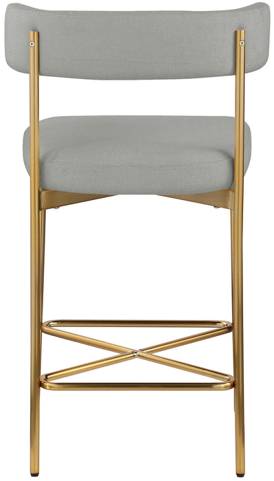 Rivage - Durable Stool With Gold Frame (Set of 2) - Simple Home Plus