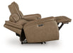 Glencroft - Power Reclining Loveseat With Console / Adjustable Headrest - Sahara - Simple Home Plus