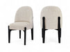 Torino - Upholstered Dining Chair With Brushed Black Base (Set of 2) - Simple Home Plus