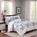 Luna - King 6 Piece Reversible Coverlet Set - Blue - Simple Home Plus