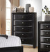 Briana - 5-Drawer Bedroom Chest - Black - Simple Home Plus