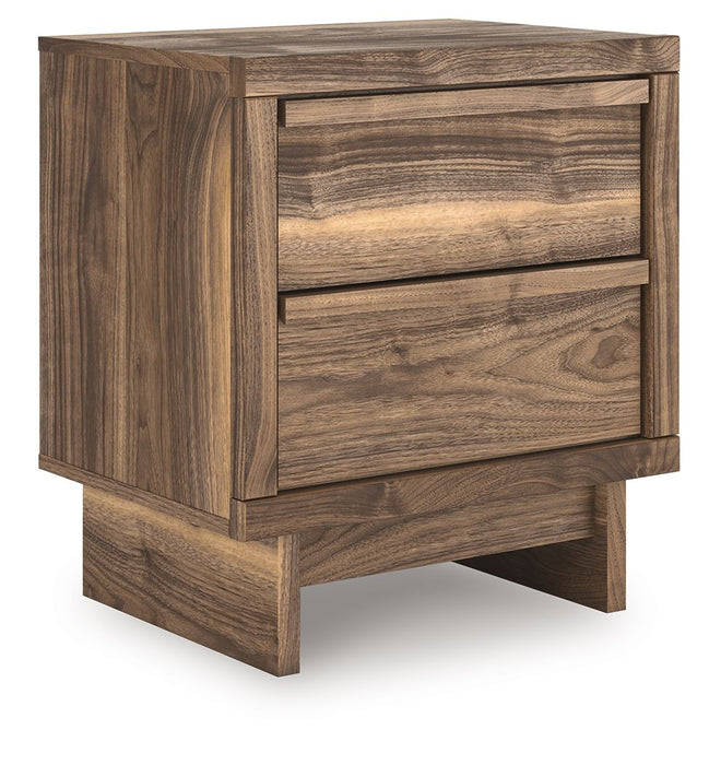 Chirason - Brown - Two Drawer Night Stand - Simple Home Plus