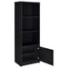 Winfield - 3-Sheld Media Tower Entertainment Pier - Black - Simple Home Plus