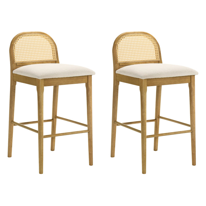 Lucio - Modern Farmhouse Wood Bar Height Kitchen Bar Stool - Simple Home Plus