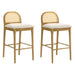 Lucio - Modern Farmhouse Wood Bar Height Kitchen Bar Stool - Simple Home Plus