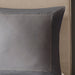 Hanae - Blend Yarn Dyed Euro Sham - Gray - Simple Home Plus