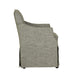 London - Upholstered Skirted Dining Arm Chair With Hidden Casters - Gray - Simple Home Plus