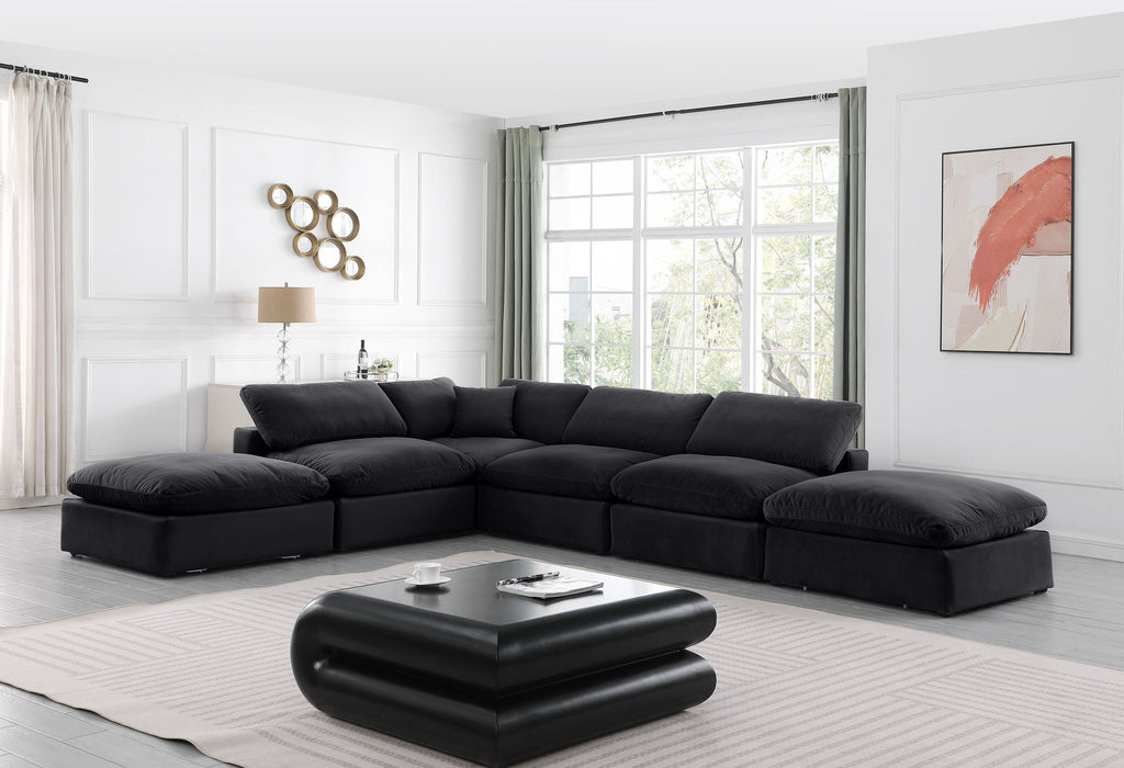Comfy - 6 Piece Velvet Modular Sectional - Simple Home Plus