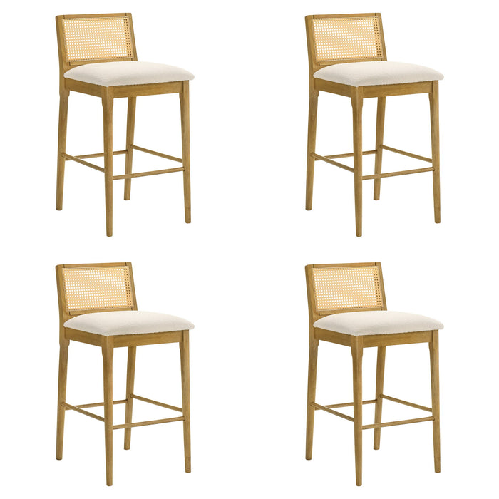 Tobias - Coastal Modern Wood Bar Height Kitchen Bar Stool - Simple Home Plus