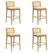 Tobias - Coastal Modern Wood Bar Height Kitchen Bar Stool - Simple Home Plus