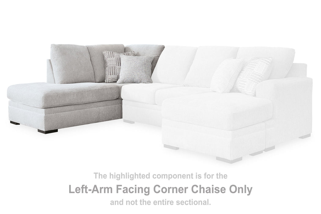Gabyleigh - Laf Corner Chaise - Nickel - Simple Home Plus