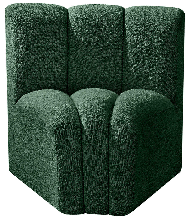 Arc - Boucle Fabric Curved Corner Chair - Simple Home Plus