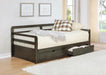 Sorrento - 2-Drawer Twin Long Daybed With Extension Trundle - Gray - Simple Home Plus
