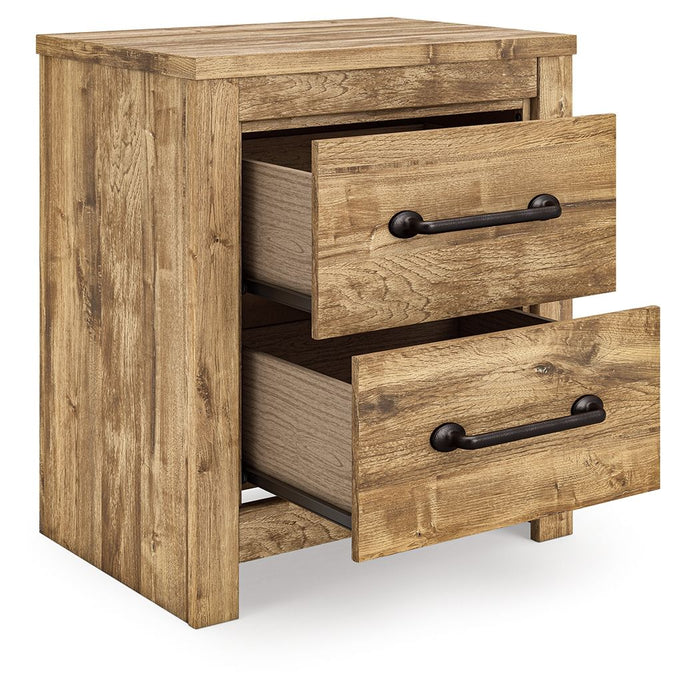 Maystonna - Two Drawer Night Stand - Brown - Simple Home Plus