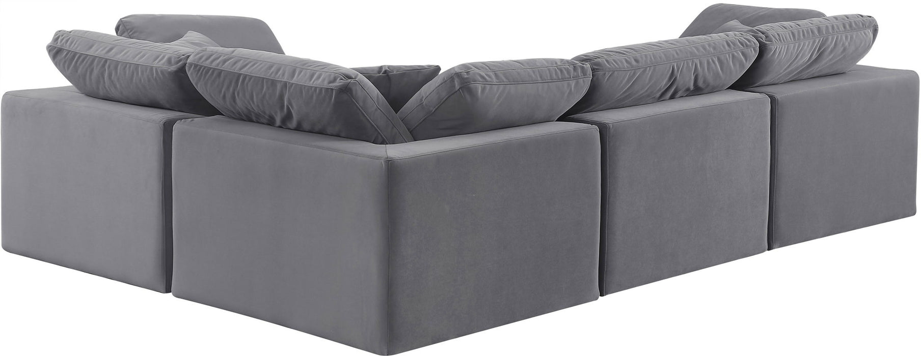 Comfy - 4 Piece Velvet Modular Sectional - Simple Home Plus