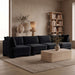 Hammond - Velvet Performance Fabric Upholstered 4 Piece Sofa - Simple Home Plus