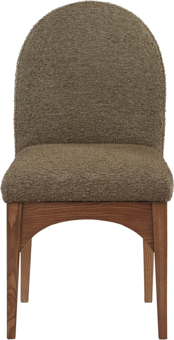 Waldorf - Boucle Dining Side Chair With Brown Legs - Simple Home Plus