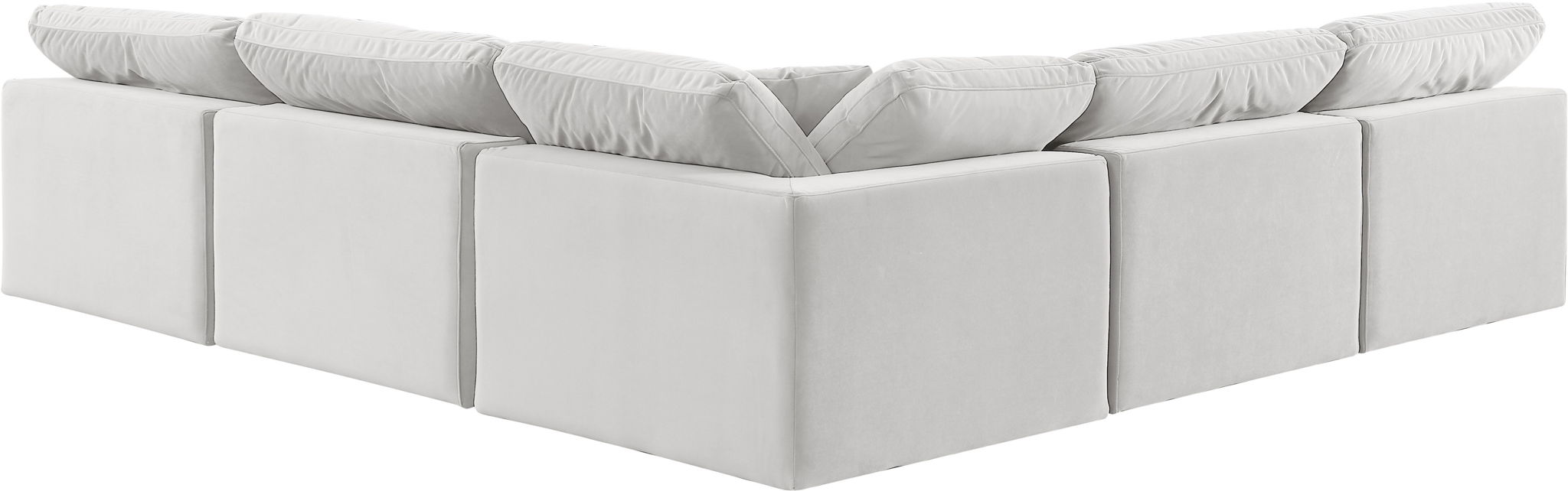 Comfy - 5 Piece Velvet Modular Corner Armless Sectional - Simple Home Plus