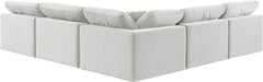 Comfy - 5 Piece Velvet Modular Corner Armless Sectional - Simple Home Plus