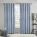 Anaheim - 50x108" Plaid Rod Pocket And Back Tab Curtain Panel With Fleece Lining - Denim Blue - Simple Home Plus