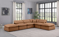 Indulge - Faux Leather 6 Piece Modular Armless Sectional - Simple Home Plus
