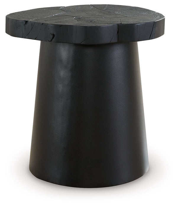 Wimbell - Black - Round End Table - Simple Home Plus