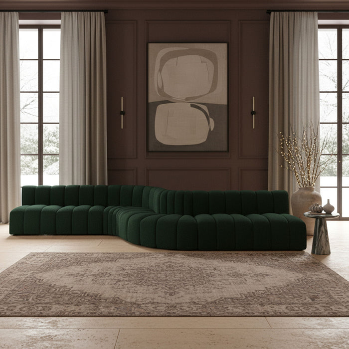 Arc - Boucle Fabric 8 Piece Curved Modular Sofa - Simple Home Plus