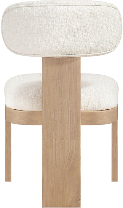Timbra - Linen Textured Fabric Upholstered Dining Chair (Set of 2) - Natural Base - Simple Home Plus