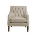 Qwen - Button Tufted Accent Chair - Beige - Simple Home Plus