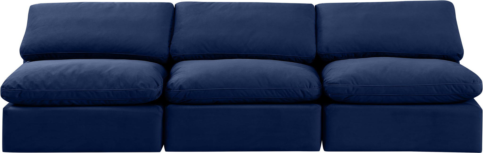 Indulge - Velvet 3 Seat Modular Armless Sofa - Simple Home Plus