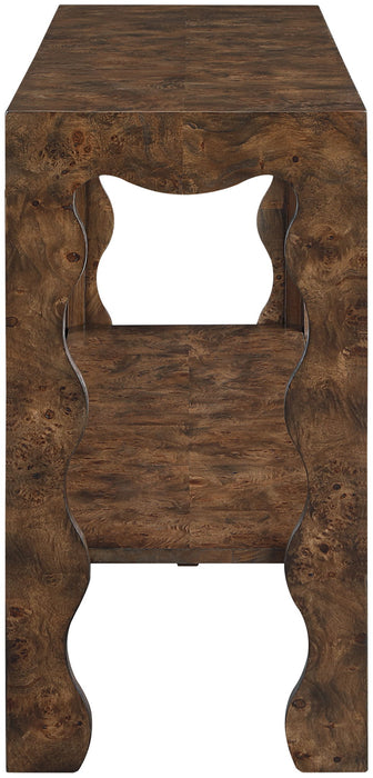 Vassa - Burl Veneer Console Table - Simple Home Plus