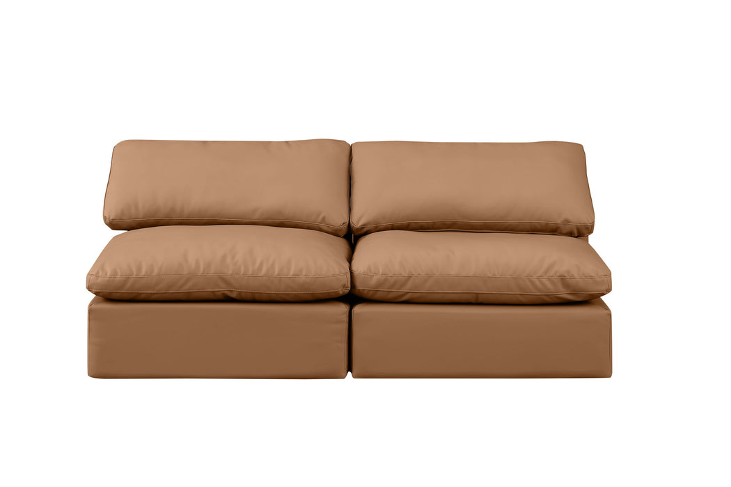 Indulge - Faux Leather 2 Seat Modular Armless Sofa - Simple Home Plus