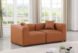 Cube - Modular 2 Piece Sofa - Cognac - Simple Home Plus