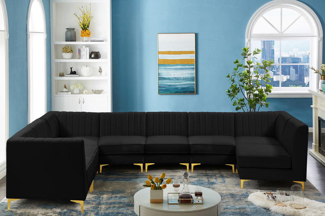 Alina - 8 Piece Velvet Modular Sectional - Simple Home Plus
