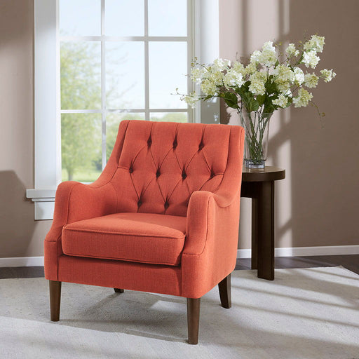 Qwen - Button Tufted Accent Chair - Spice - Simple Home Plus