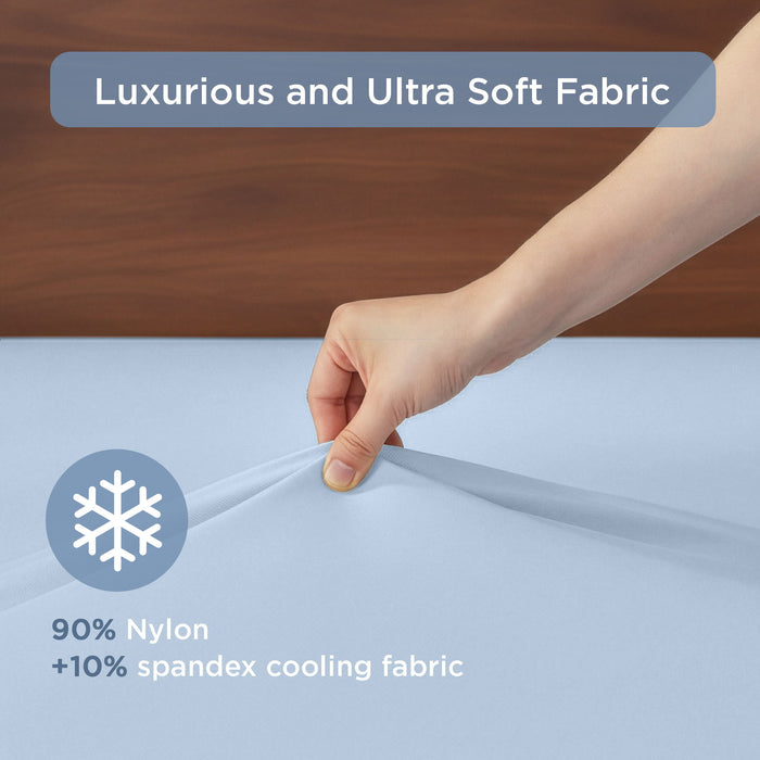 Ice Touch - King Sublime Serenity Luxury Sheet Set - Ice Blue - Simple Home Plus