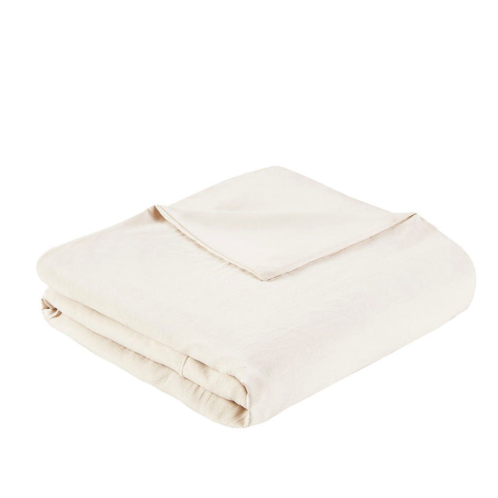 Porter - California King Soft Washed Pleated Comforter Set - Neutral - Simple Home Plus