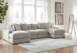 Aslan Court - Sectional With Ottoman Set - Simple Home Plus