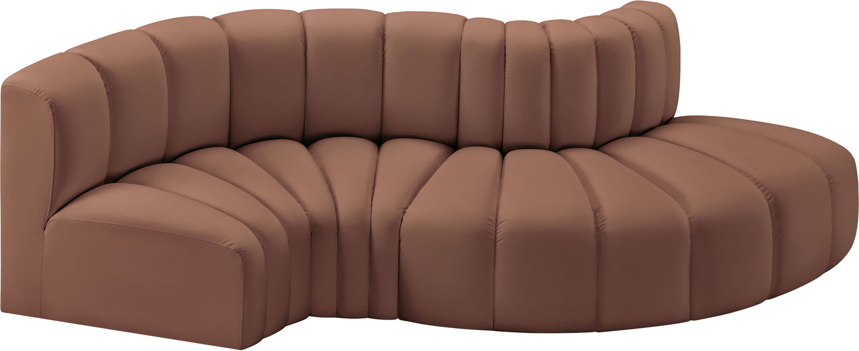 Arc - Faux Leather 4 Piece L-Shaped Modular Sofa - Simple Home Plus