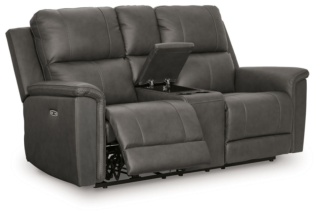 Bleckley - Power Reclining Loveseat With Console / Adjustable Headrest - Simple Home Plus