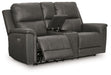 Bleckley - Power Reclining Loveseat With Console / Adjustable Headrest - Simple Home Plus