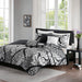 Vienna - 6 Piece Printed Cotton Quilt Set With Throw Pillows - Black - Simple Home Plus
