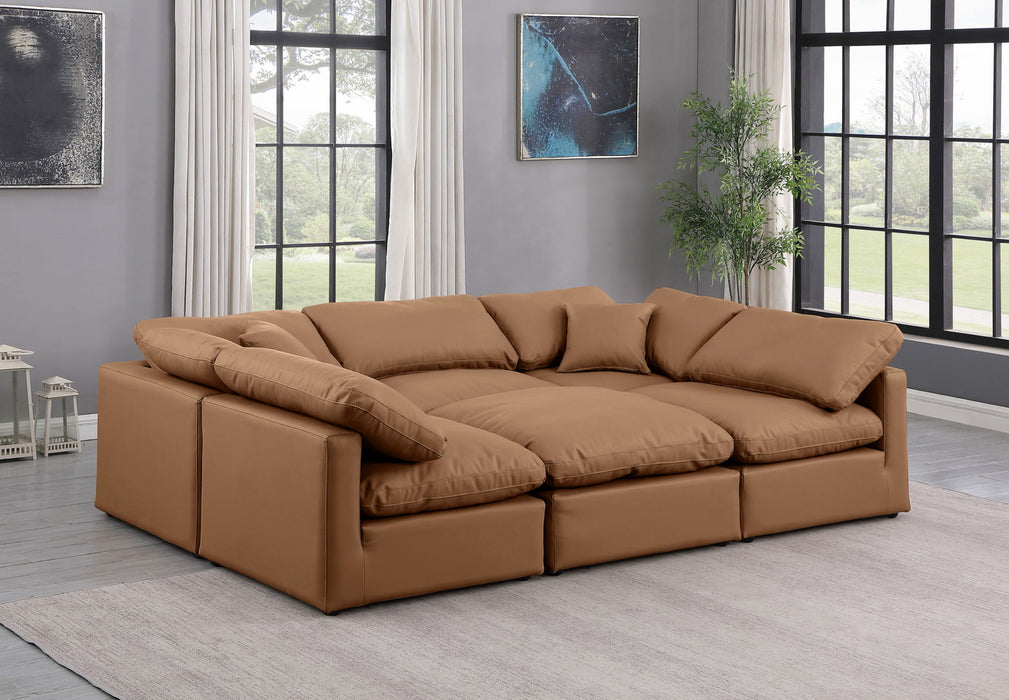 Indulge - Faux Leather 6 Piece Modular Sectional - Simple Home Plus