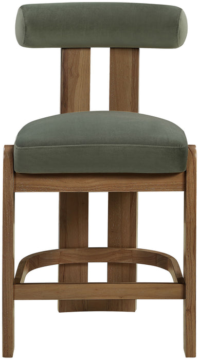 Arienzo - Velvet Upholstered Counter Stool (Set of 2) - Simple Home Plus